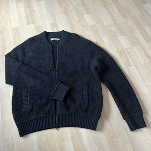 Vince Black Wool/ Boukla zippered sweater Lightly used